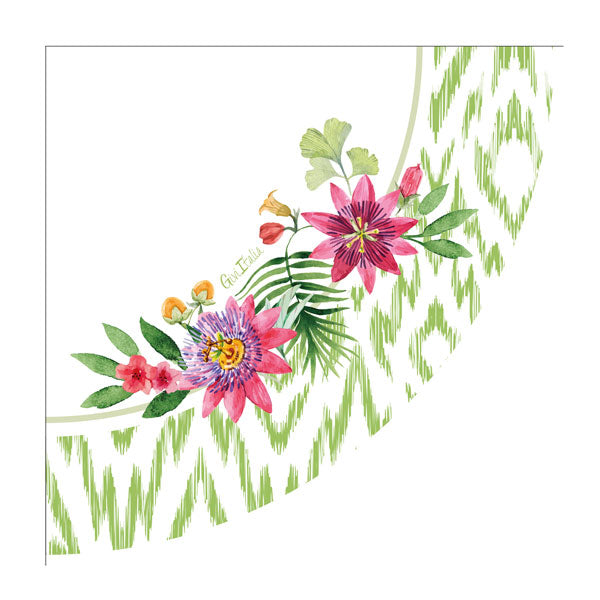 Tovaglioli PASSION FLOWER cm. 33x33 - conf. 16 pz - cod. 64570