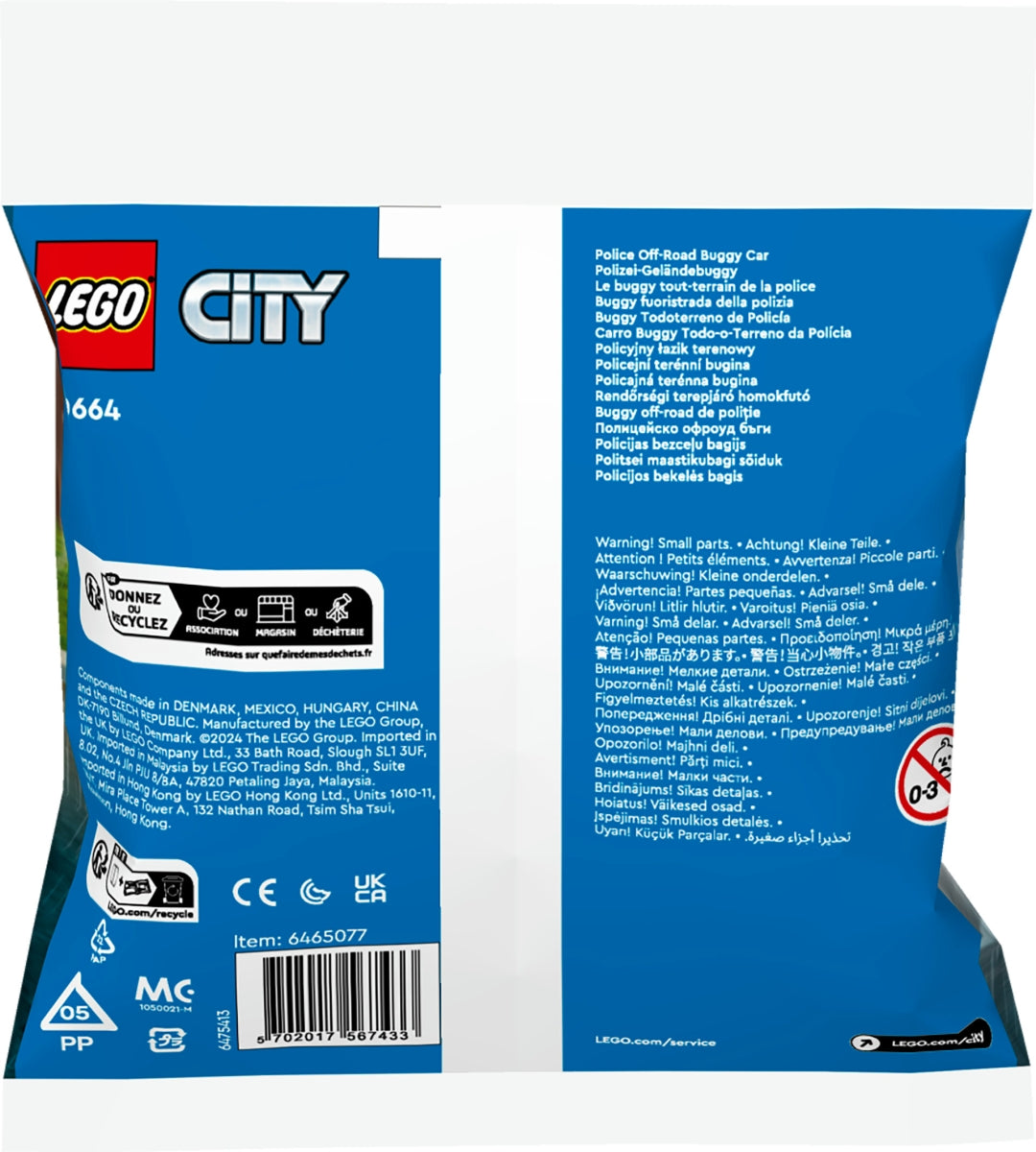 30664 LEGO Polybag City - Buggy Fuoristrada della Polizia