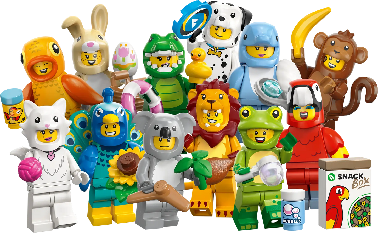 71051 LEGO Minifigures Serie 28 - Serie animali - Box da 36 personaggi