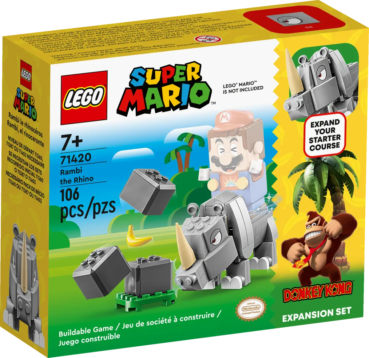 71420 LEGO Super Mario - Pack di espansione Rambi il rinoceronte