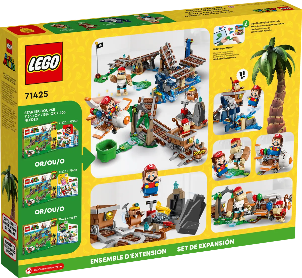 71425 LEGO Super Mario - Pack di espansione Corsa nella miniera di Diddy Kong