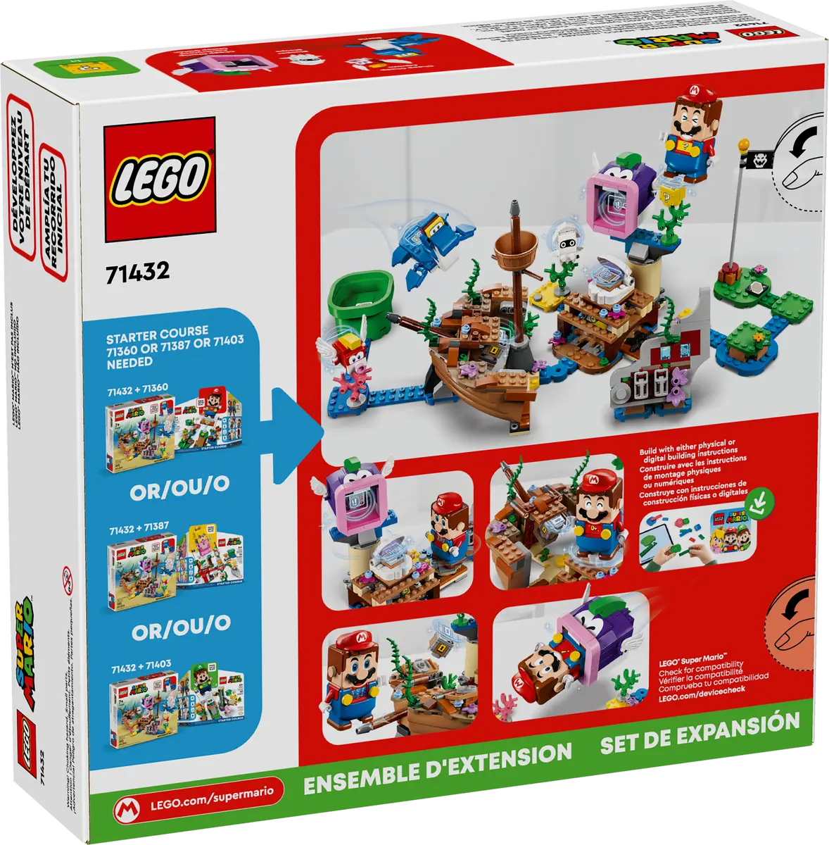 71432 LEGO Super Mario - Pack di espansione Il veliero sommerso di Dorrie