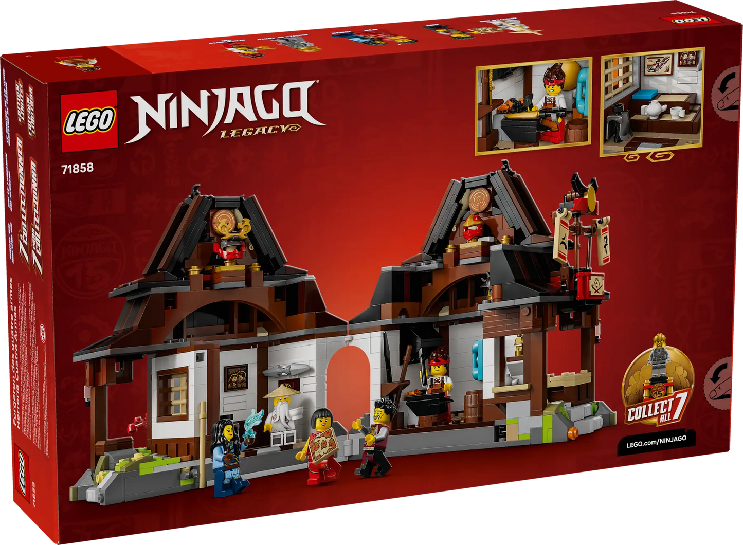 DISPONIBILE DA GENNAIO 2026 - 71858 LEGO Ninjago - La bottega delle Quattro Armi – 15° anniversario