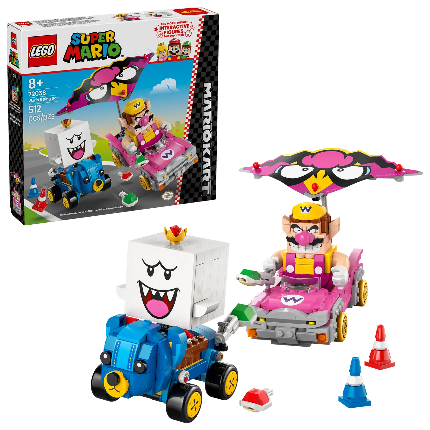 72038 LEGO Super Mario - Mario Kart™ – Wario e Re Boo