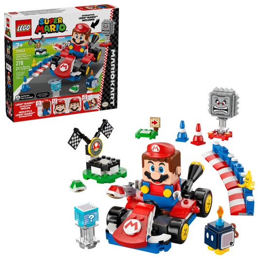 72043 LEGO Super Mario - Mario Kart™ – LEGO® Mario™ interattivo e Kart standard