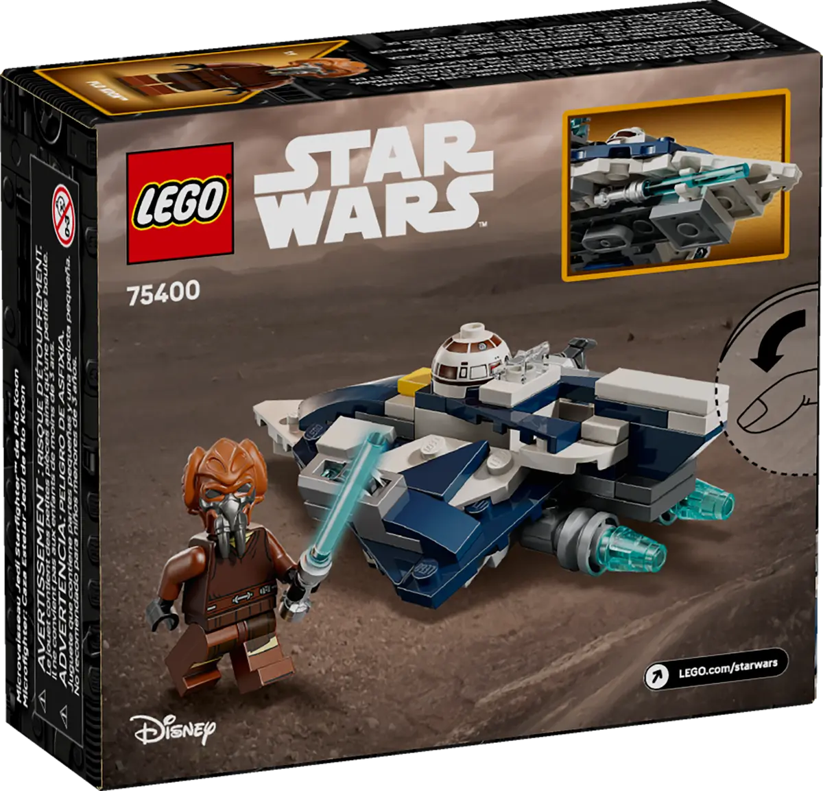75400 LEGO Star Wars - Microfighter Jedi Starfighter di Plo Koon
