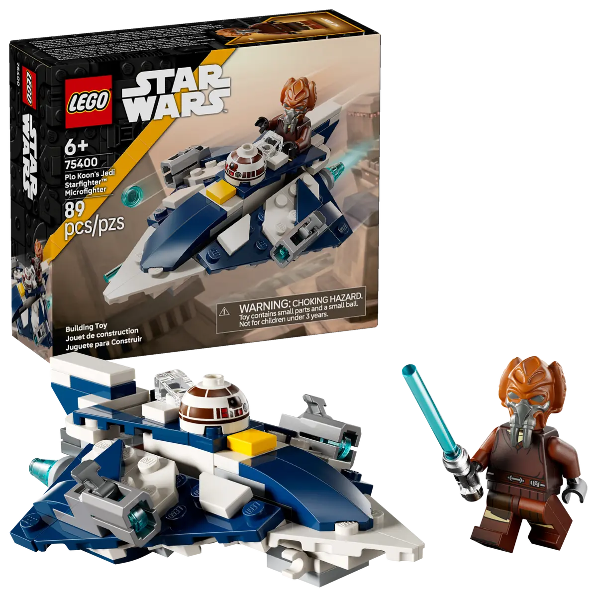 75400 LEGO Star Wars - Microfighter Jedi Starfighter di Plo Koon