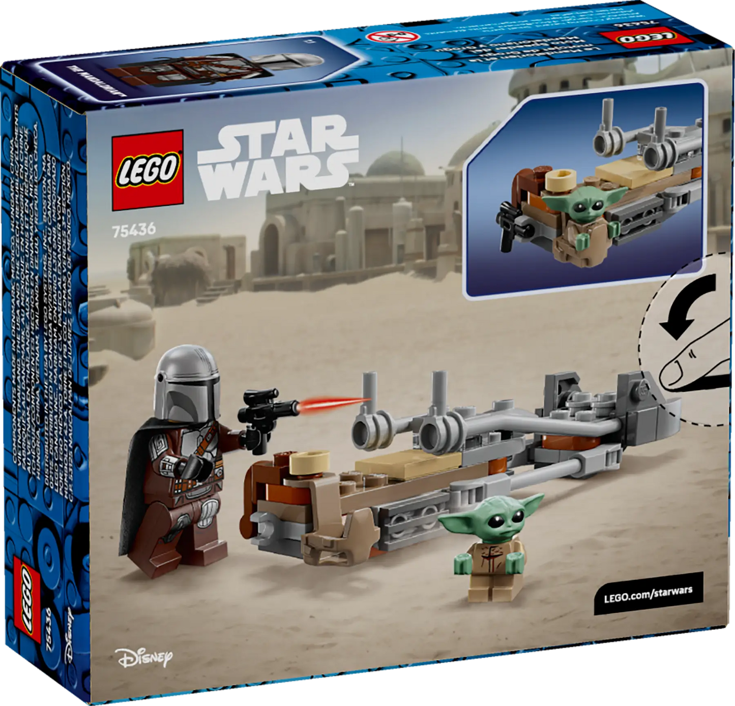 DISPONIBILE DA GENNAIO 2026 - 75436 LEGO Star Wars - Speeder Bike™ del Mandaloriano e di Grogu