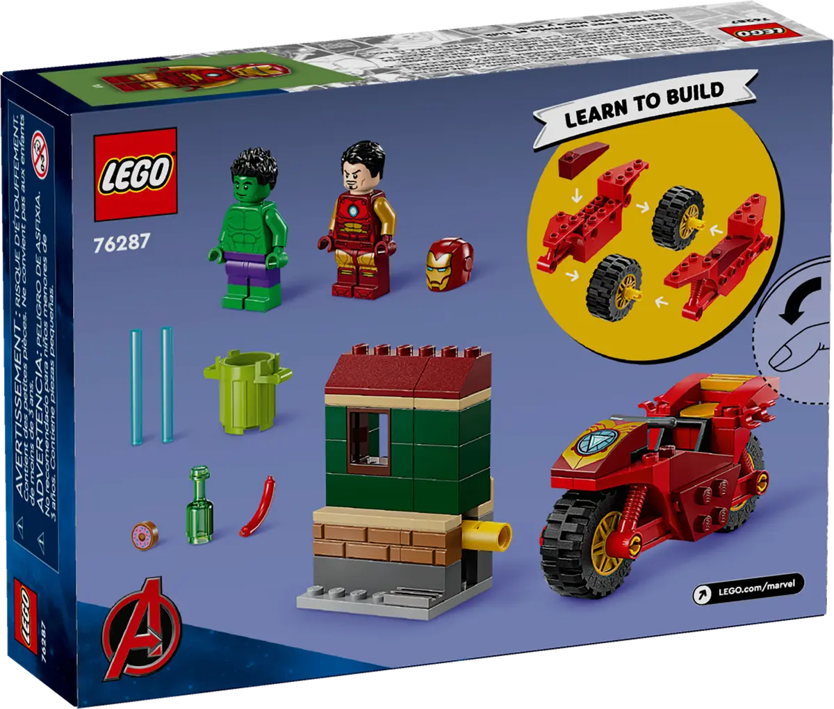 76287 LEGO Marvel - Iron Man con moto e The Hulk
