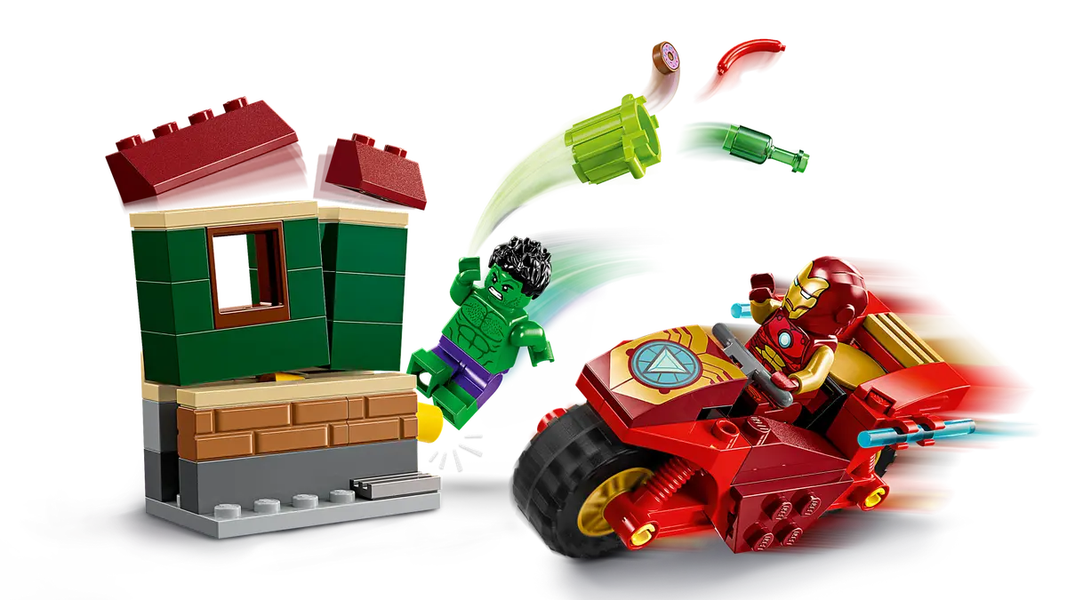 76287 LEGO Marvel - Iron Man con moto e The Hulk