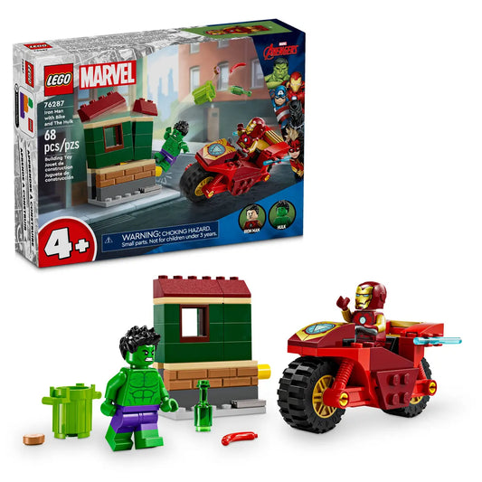 76287 LEGO Marvel - Iron Man con moto e The Hulk