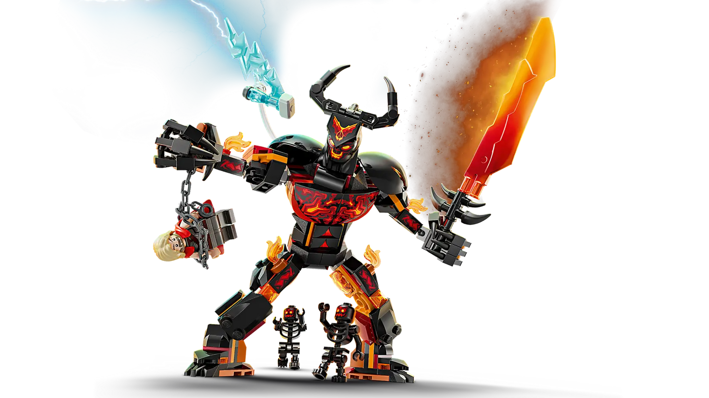 76289 ESCLUSIVA LEGO DC Super Heroes - Thor vs. personaggio costruibile di Surtur