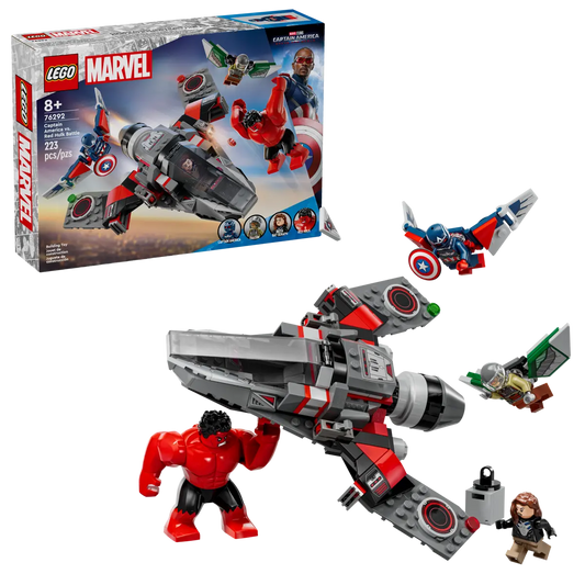76292 LEGO Marvel - Battaglia Captain America vs. Hulk Rosso
