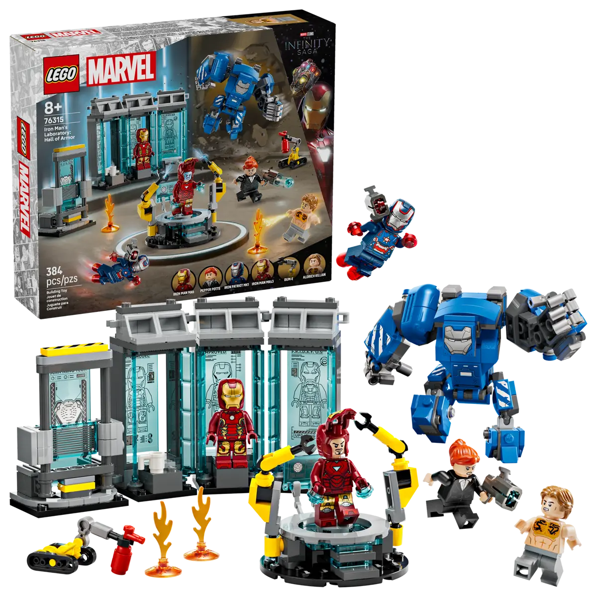 DISPONIBILE DA APRILE 2025 - 76315 LEGO Marvel - Laboratorio di Iron Man: Sala delle Armature