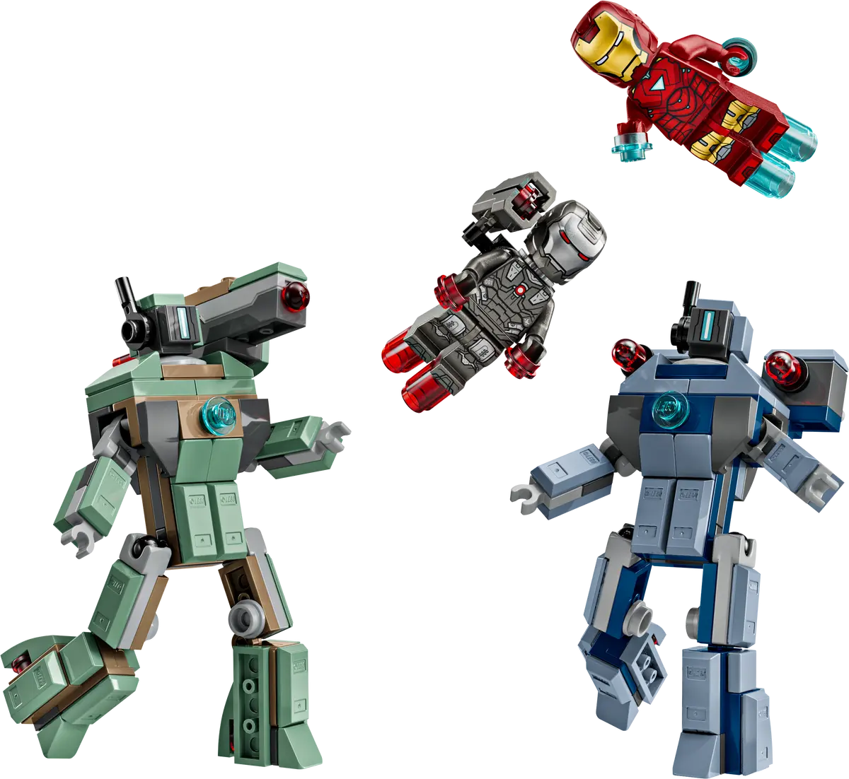 76320 LEGO Marvel - Iron Man e War Machine contro i droni di Hammer