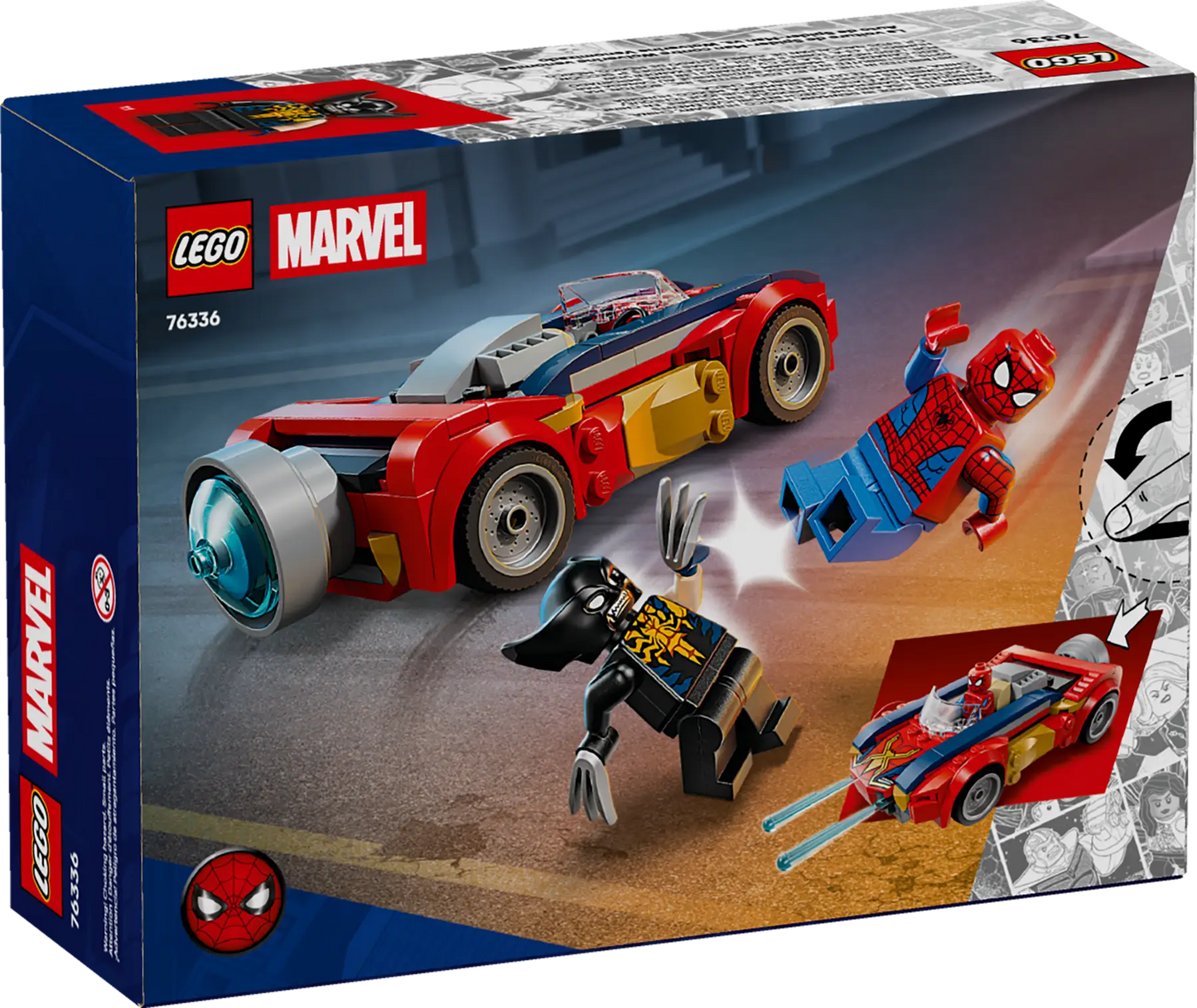DISPONIBILE DA GENNAIO 2026 - 76336 LEGO Marvel - Auto di Spider-Man vs. Venomized Wolverine