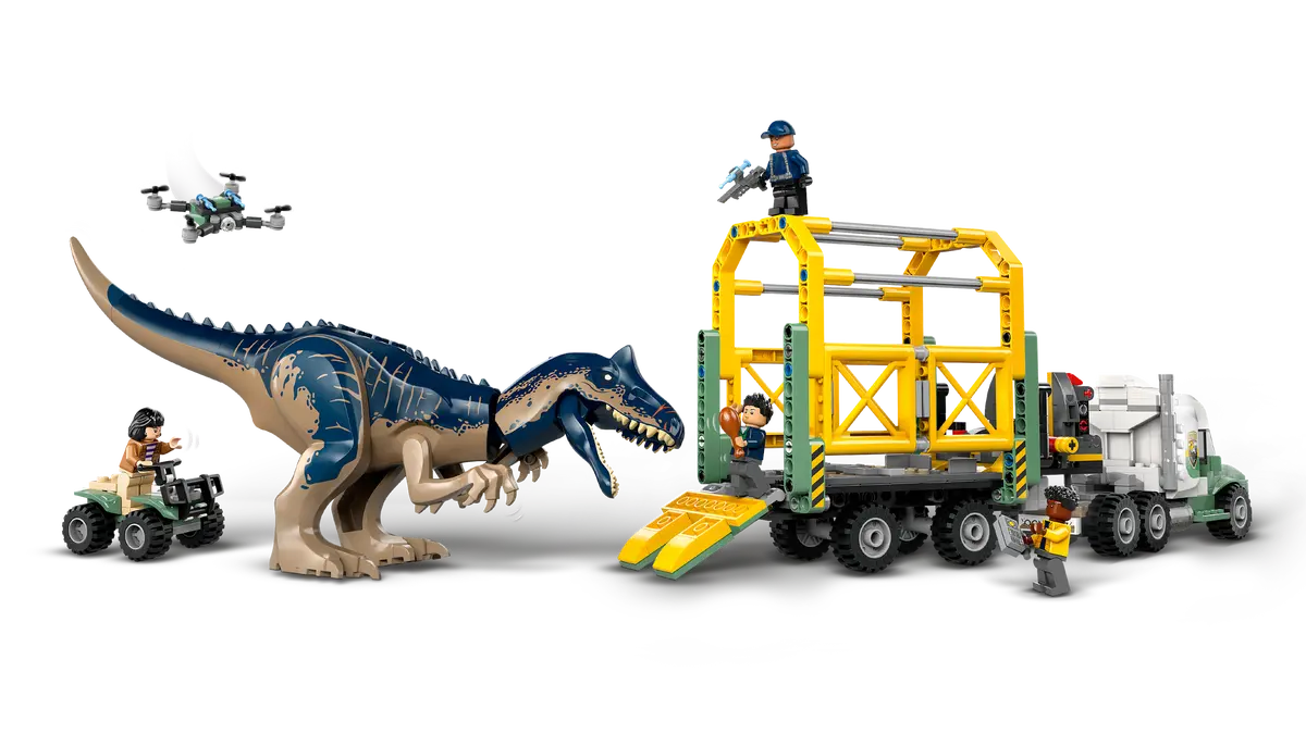 76966 LEGO Jurassic World - Missione dinosauro: camion di trasporto dell’allosauro