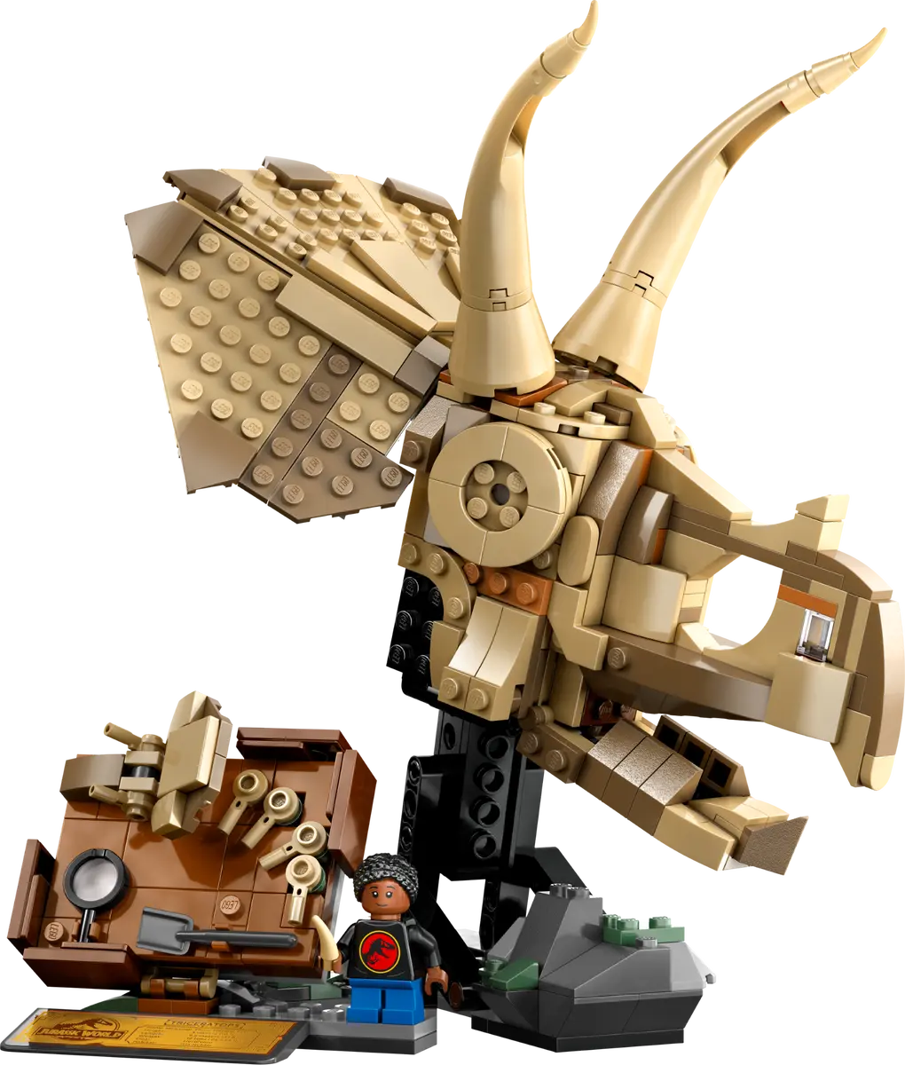 76969 LEGO Jurassic World - Fossili di dinosauro: teschio di Triceratopo