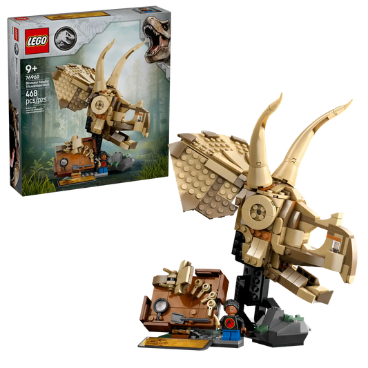 76969 LEGO Jurassic World - Fossili di dinosauro: teschio di Triceratopo