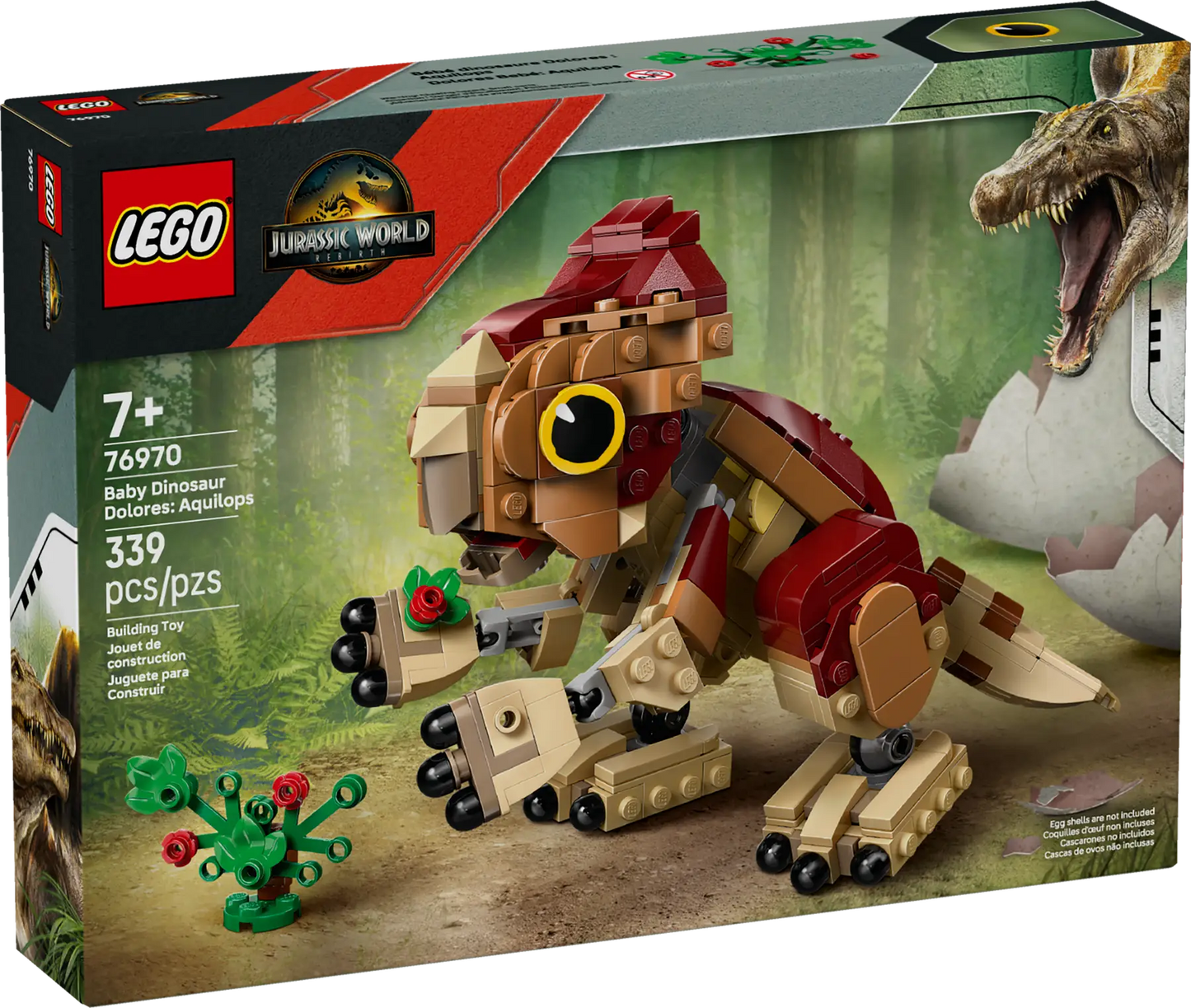76970 LEGO Jurassic World - Dinosauro cucciolo Dolores: Aquilops