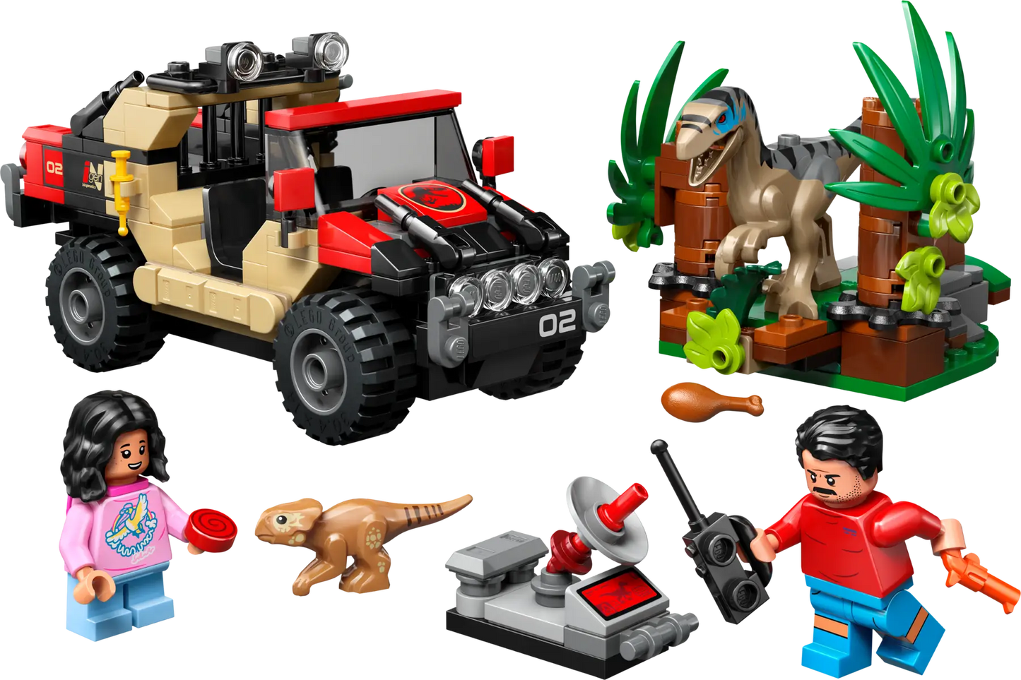DISPONIBILE DA LUGLIO 2025 - 76972 LEGO Jurassic World - Fuga dal Raptor sul fuoristrada
