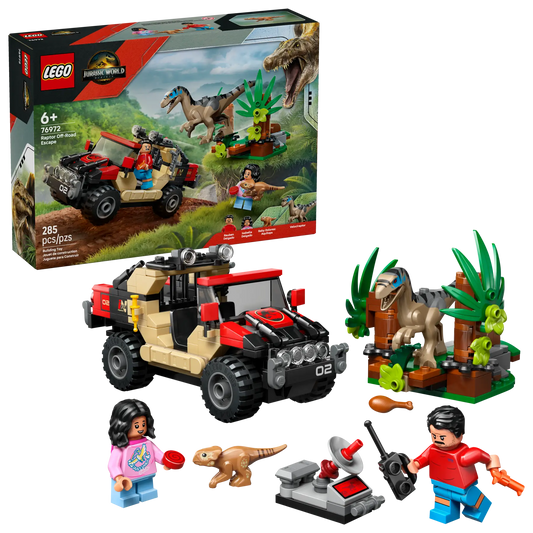 76972 LEGO Jurassic World - Fuga dal Raptor sul fuoristrada