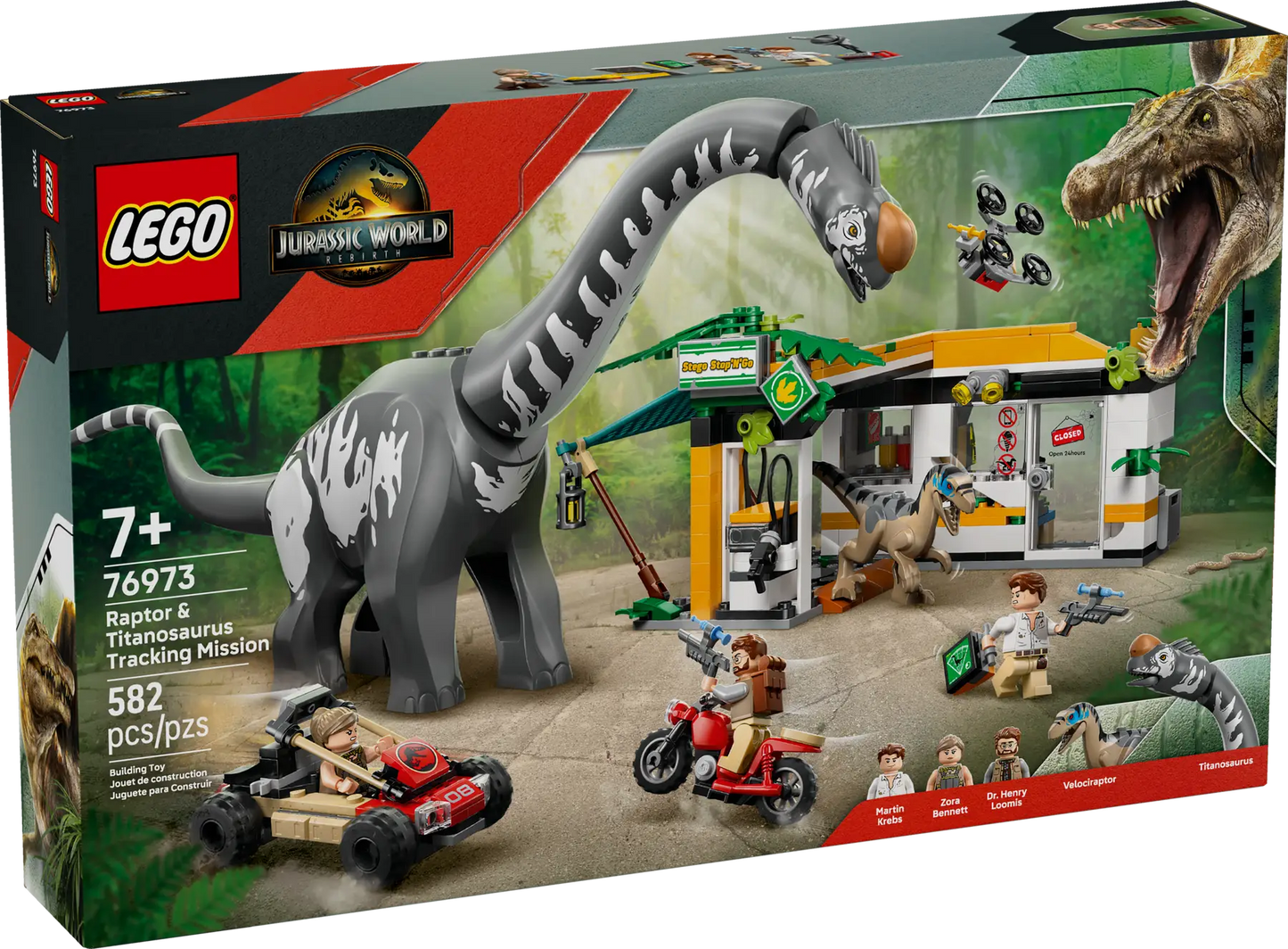 76973 LEGO Jurassic World - Alla ricerca del Raptor e del Titanosauro