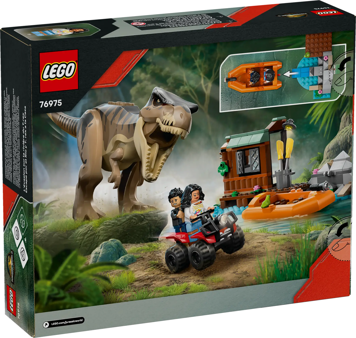 DISPONIBILE DA LUGLIO 2025 - 76975 LEGO Jurassic World - Fuga sul fiume dal T. rex