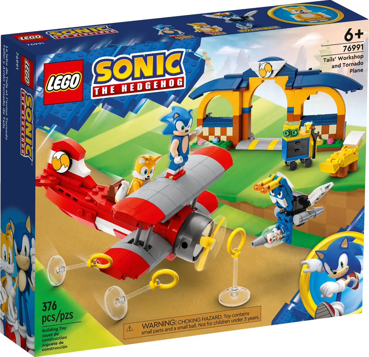 76991 LEGO Sonic the Hedgehog™ – Tails's Workshop e Aereo Tornado