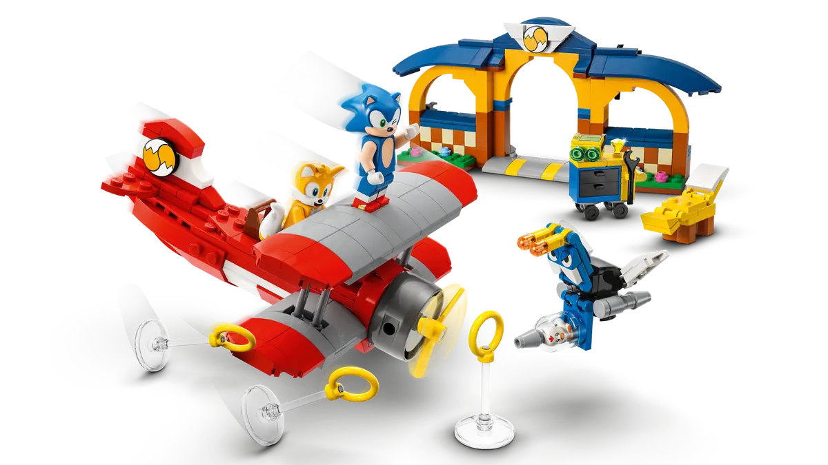 76991 LEGO Sonic the Hedgehog™ – Tails's Workshop e Aereo Tornado