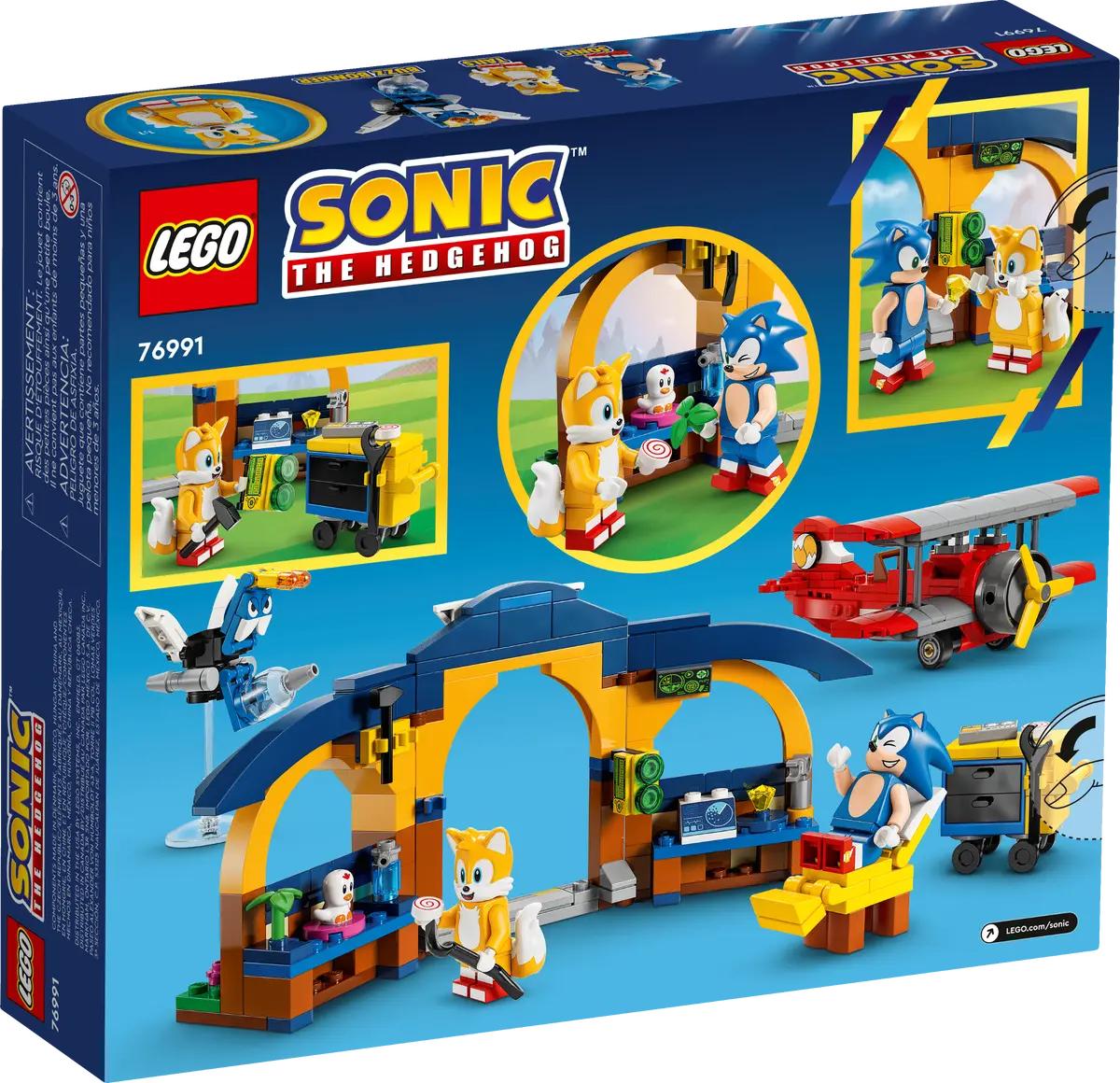 76991 LEGO Sonic the Hedgehog™ – Tails's Workshop e Aereo Tornado