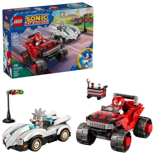 77118 LEGO Sonic the Hedgehog™ – Auto di Silver vs. Monster Truck di Knuckles