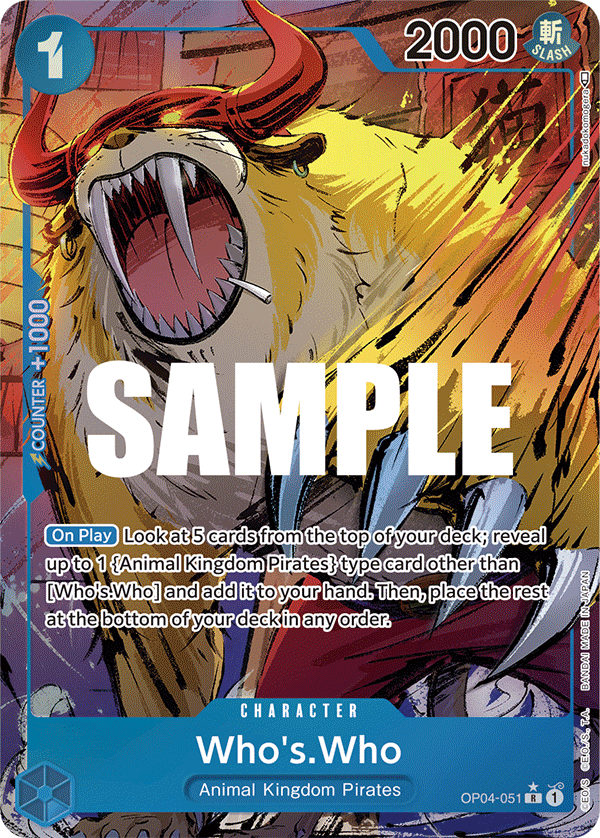 Carta One Piece - I REGNI DELL'INTRIGO - OP04 - 1 - WHO'S. WHO - Inglese