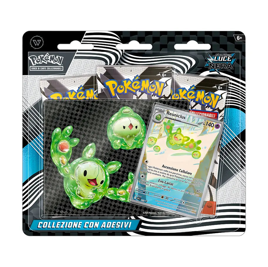 Collezione Pokemon - Collezione con Adesivo - Luce Nera e Fuoco Bianco - Italiano