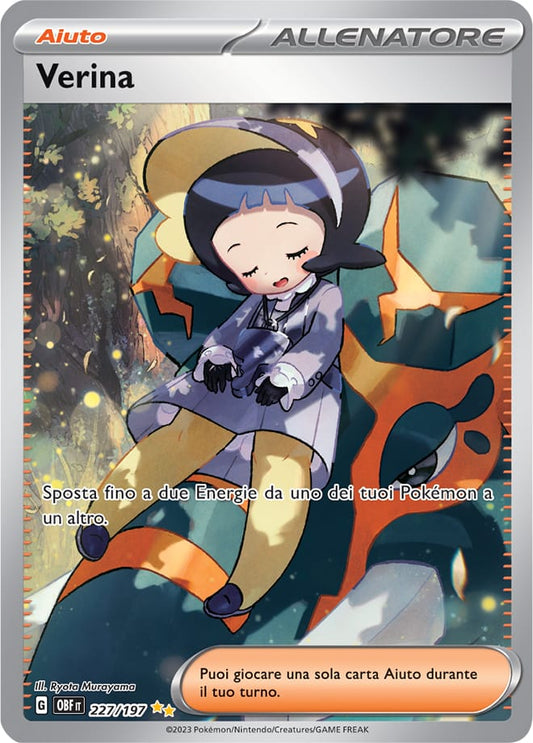 Carta Pokemon - Ossidiana Infuocata - 227/197 - VERINA - Italiano