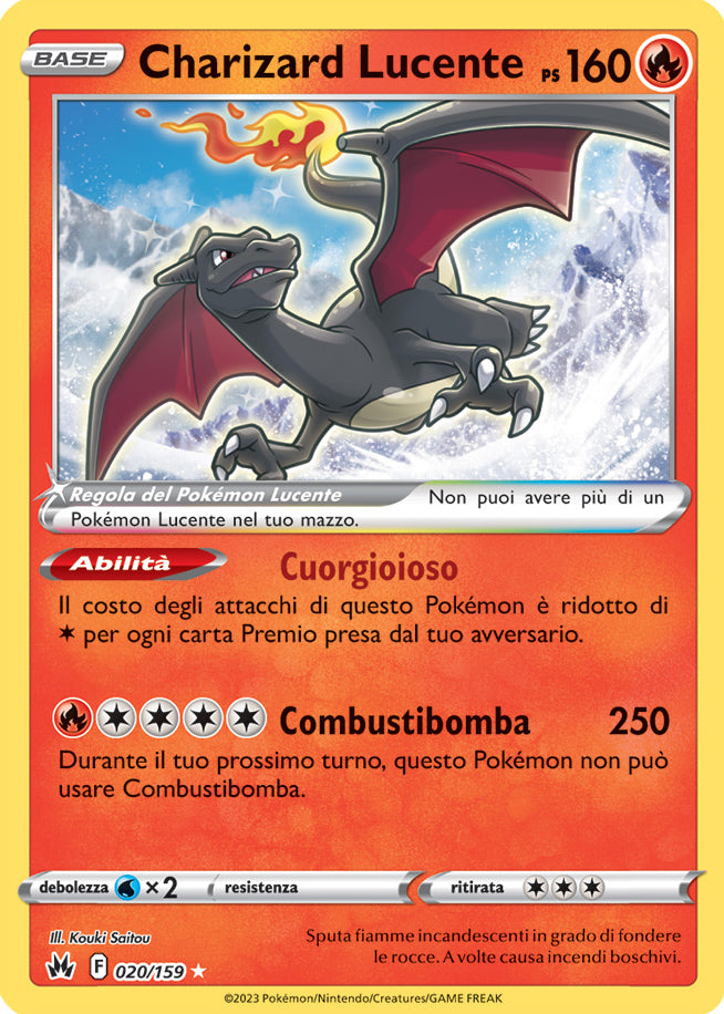Carta Pokemon - Zenit Regale - 020/159 - CHARIZARD LUCENTE