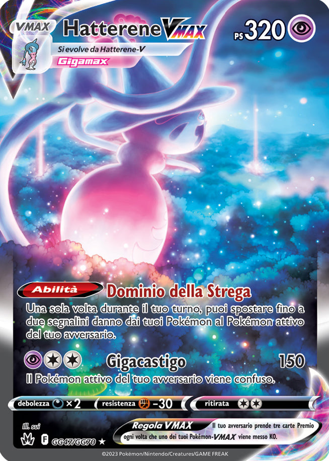 Carta Pokemon - Zenit Regale - GG47/GG70 - HATTERENE VMAX - Italiano