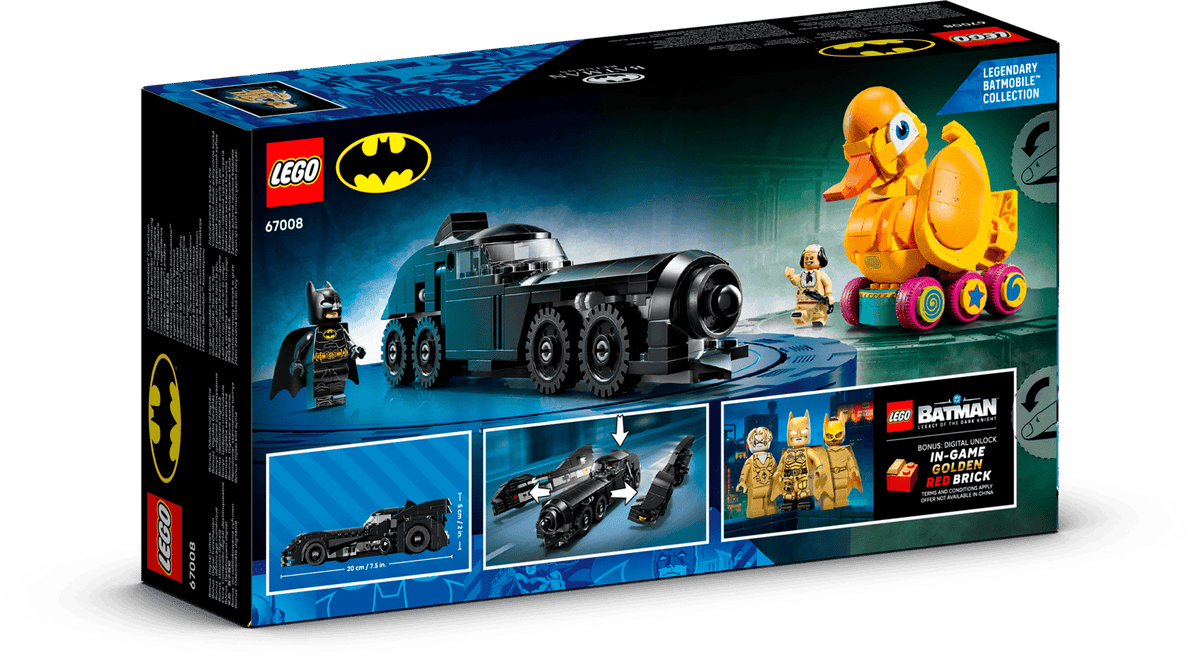 DISPONIBILE DA GENNAIO 2027 - 67008 LEGO DC Super Heroes - Batman Returns™ Batmobile™ e Papera