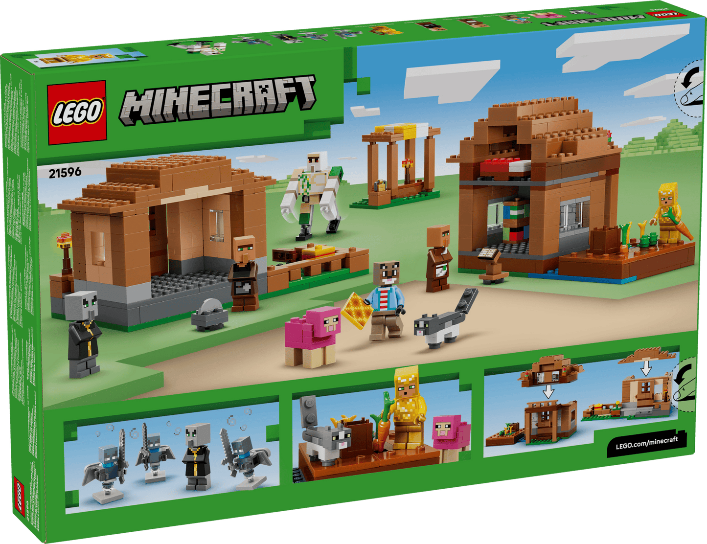DISPONIBILE DA GIUGNO 2026 - 21596 LEGO Minecraft - Attacco al villaggio dell’Evocatore