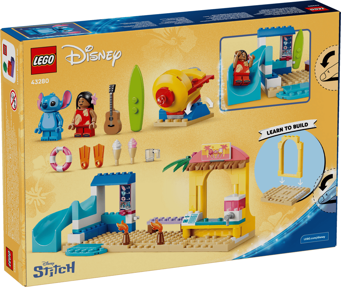 DISPONIBILE DA GIUGNO 2026 - 43280 LEGO Disney - Divertimento in spiaggia con Lilo e Stitch