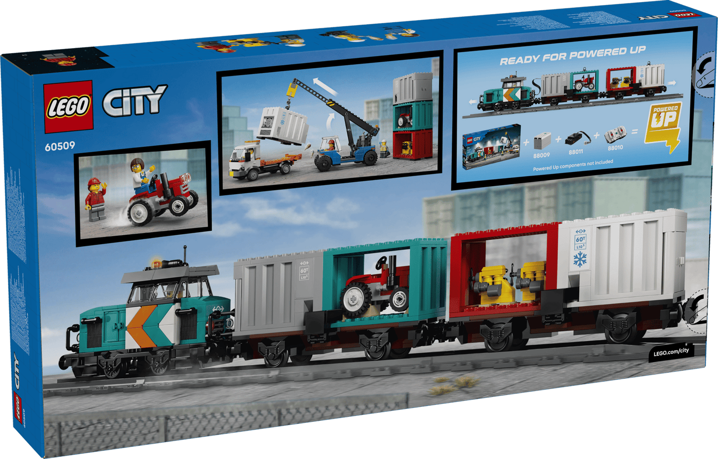 60509 ESCLUSIVA LEGO City - Treno merci portuale con gru e camion