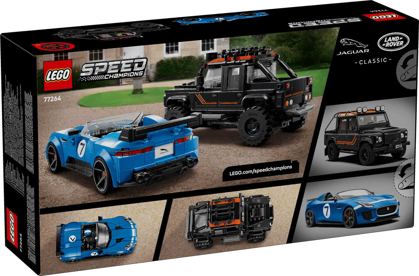 DISPONIBILE DA AGOSTO 2026 - 77264 LEGO Speed Champions - Jaguar Project 7 e Land Rover Defender