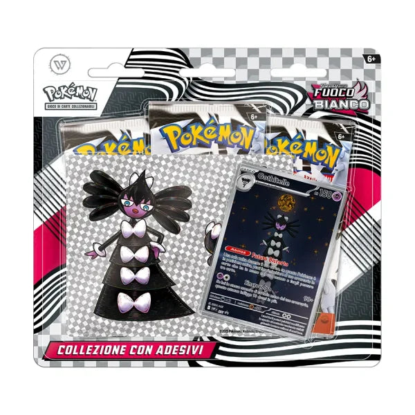 Collezione Pokemon - Collezione con Adesivo - Luce Nera e Fuoco Bianco - Italiano