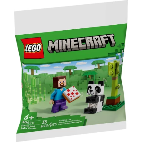 30672 LEGO Polybag Minecraft - Steve e Baby Panda