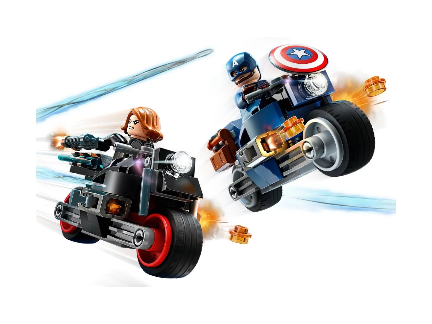 76260 LEGO Marvel Super Heroes - Motociclette di Black Widow e Captain America