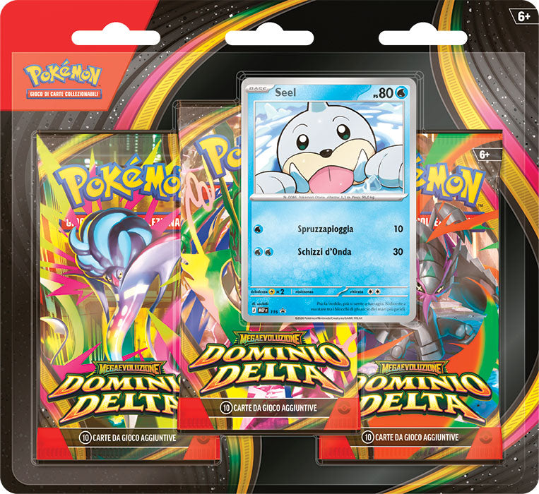 DISPONIBILE DA NOVEMBRE - Blister Carte Pokemon - 3 Buste - MEGAEVOLUZIONE - Dominio Delta - Italiano
