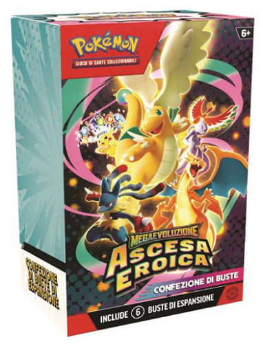 Box Carte Pokemon - Ascesa Eroica - Pack 6 Buste - Italiano