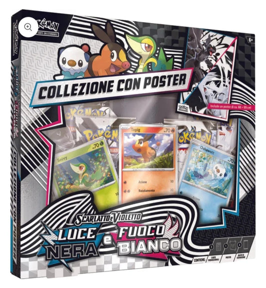 Collezione Pokemon - Luce Nera Fuoco Bianco - Collezione con Poster Unima - Italiano
