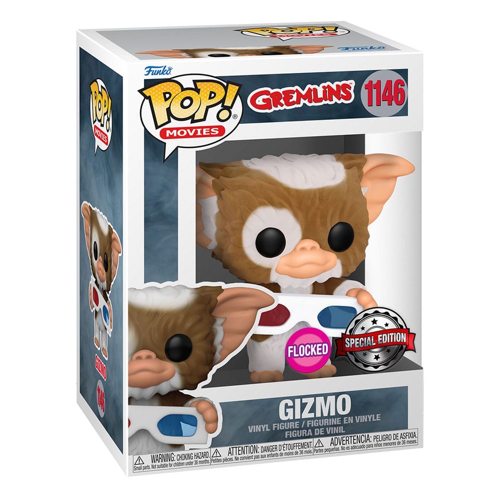 MOVIES 1146 Funko Pop! - Gremlins - Gizmo con Occhiali - Flocked