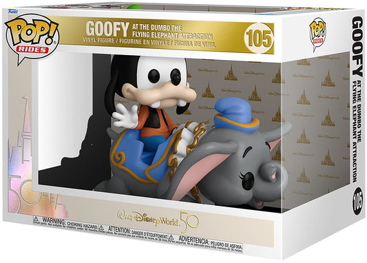 RIDES 105 Funko Pop! - Walt Disney World 50th - Goofy at the Dumbo the Flying Elephant Attraction